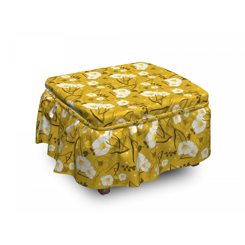 Housse pour repose-pieds à coussins carrés