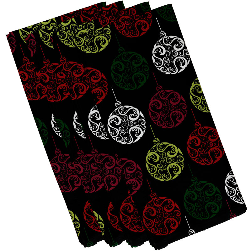 Ensemble de serviettes 22 "Painterly Bulbs, Noir