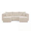 Compact modular sectional with soft cushion-570248979