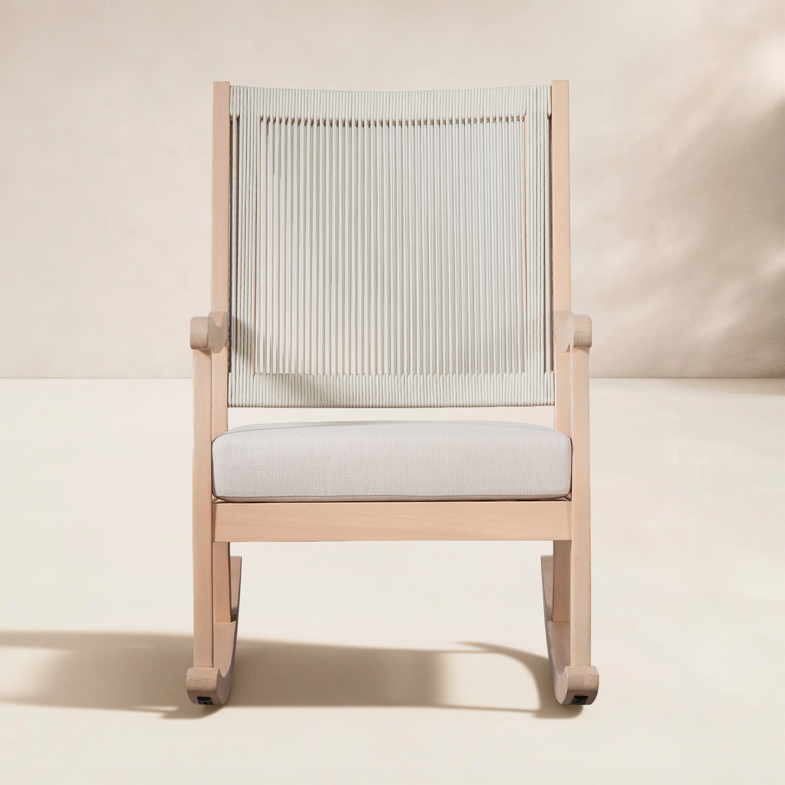 Eucalyptus Wood Rope Rocking Chair