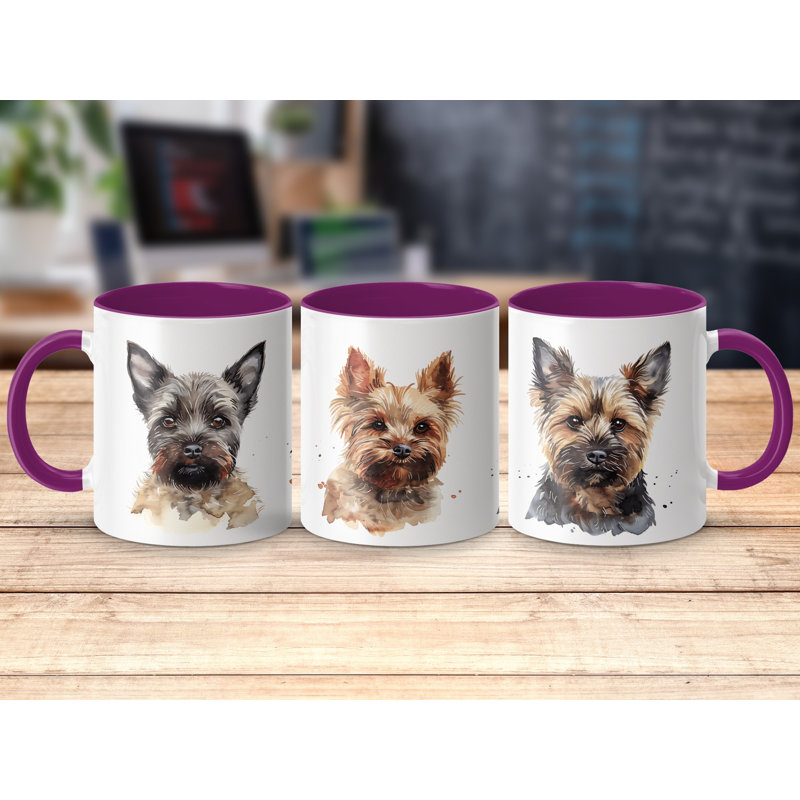 Ceramic Coffee Mug, Purple, 3