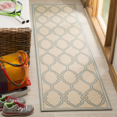 Ferrill Linden 100 Performance Geometric Indoor/Outdoor Area Rug