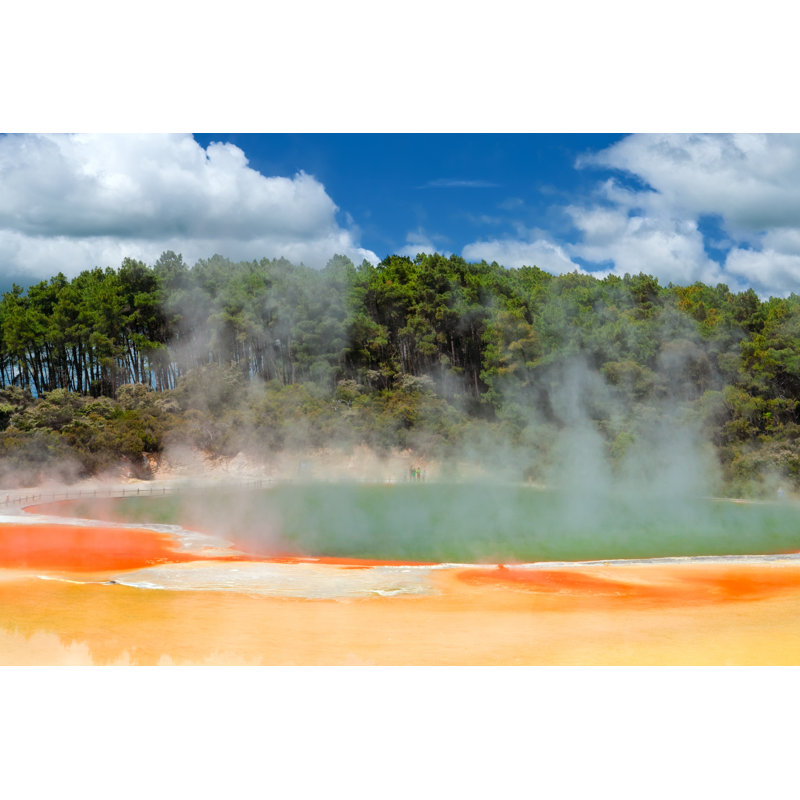 Champagne Pool In Rotorua by Tiger_barb - Wrapped Canvas Print, 81cm H x 122cm W