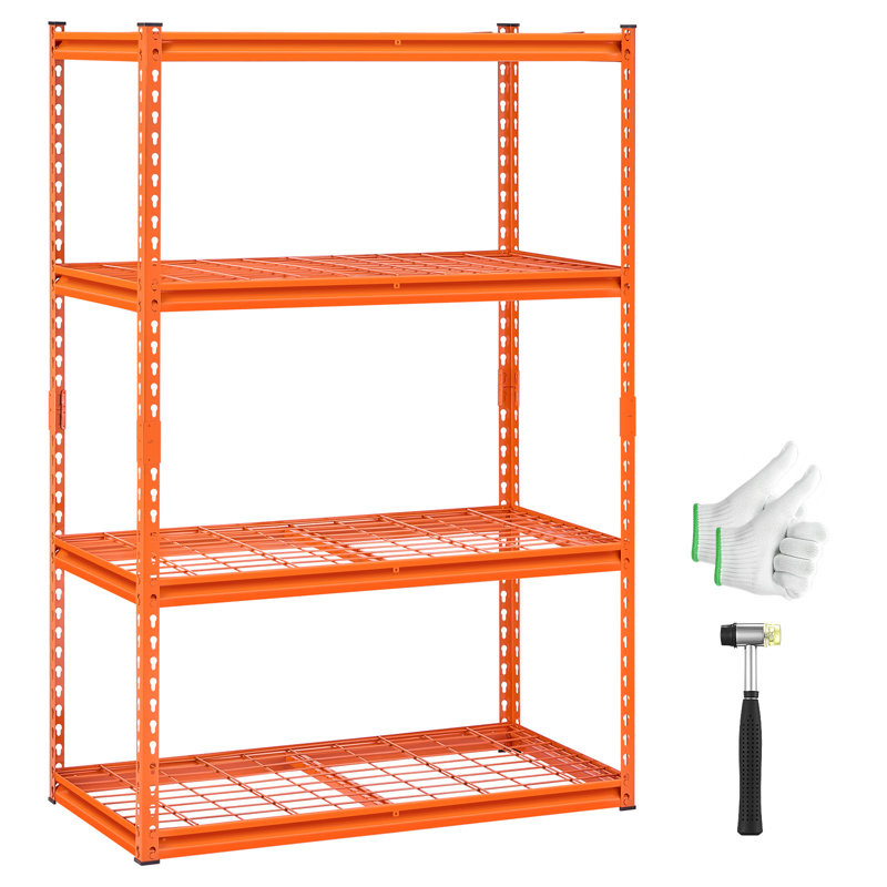 Tablettes de rangement Étagères de garage robustes réglables à 4 niveaux 2400 lb, H 60 po x l 40 po x P 20 po