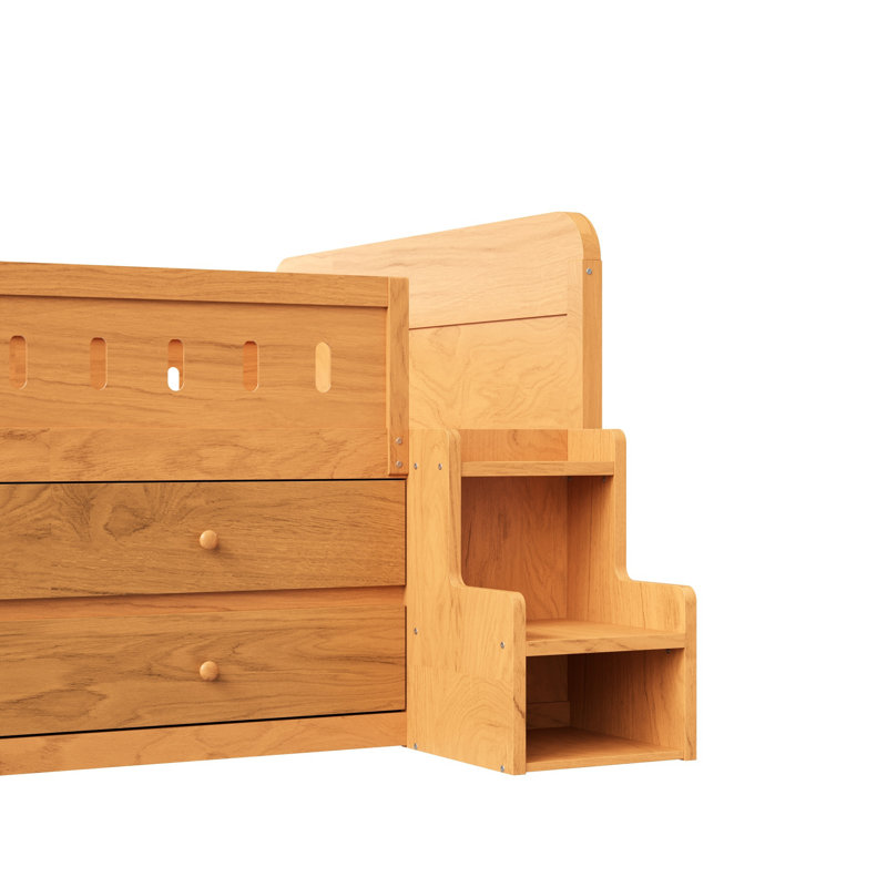 Lits en bois peu encombrants avec lumière DEL, conception moderne pour un usage familial