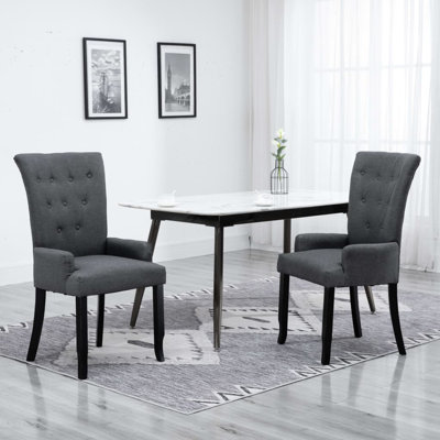 Chaise de salle à manger d'appoint avec accoudoirs pour la maison