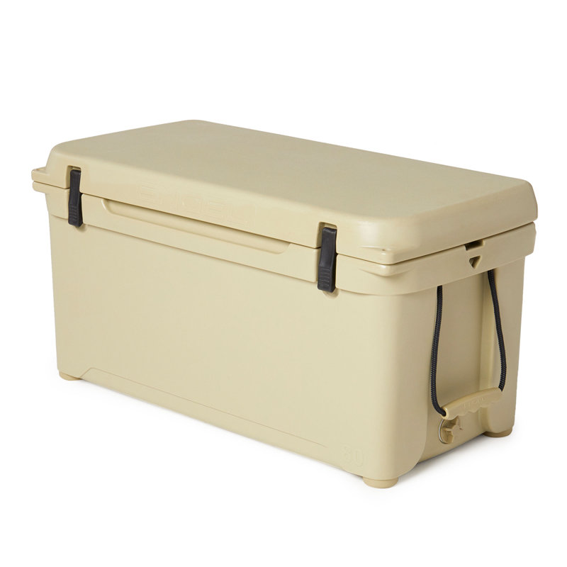 Engel Coolers 74 Quart 75 Can High Performance Roto Molded Ice Cooler, Gray, Tan