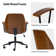 Oswina  37.75"H Modern Tilting Solid Wood Office Chair with Bent Wood