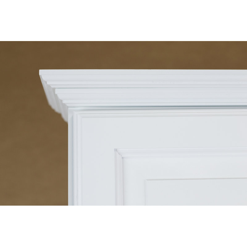 Automne sur l'armoire murale, Émail blanc, L 15,5 po x P 3,25 po x H 19,5 po