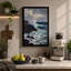 Waves Against Stone Coastal - Wrapped Canvas-217523466-217523461