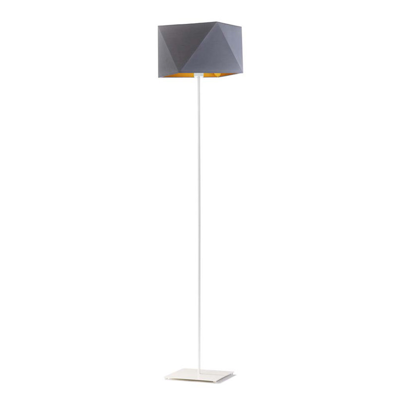 Ayaa 156cm Traditional Floor Lamp, Brown, Grey/Gold Inside