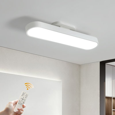 Masek 1 - Light 27.1" Simple Rectangle LED Semi Flush Mount