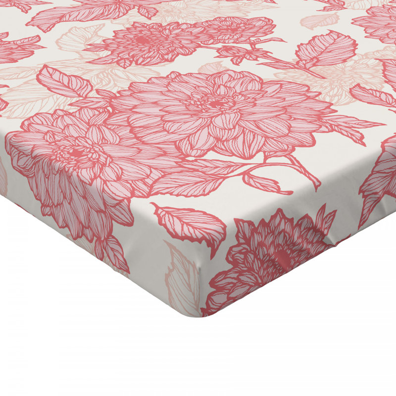 Drap-housse en microfibre à motif floral, Drap-housse de taille double