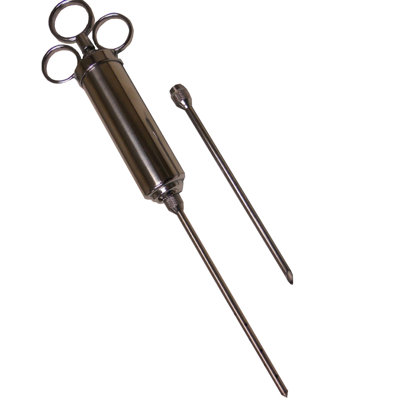 King Kooker 2 Oz. Stainless Steel Marinade & Minced Seasoning Injector with 2 Needles