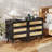 Caityln 2 Pack Nightstand with 3 Drawers, Boho  Nightstand  with Power Outlets-2040379645