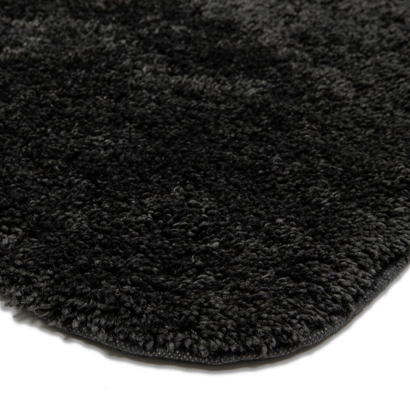 Pirates Well Washable Non-Slip Stain/Fade Resistant Solid Rectangle Bath Mat, 20" W x 34" L, Charcoal