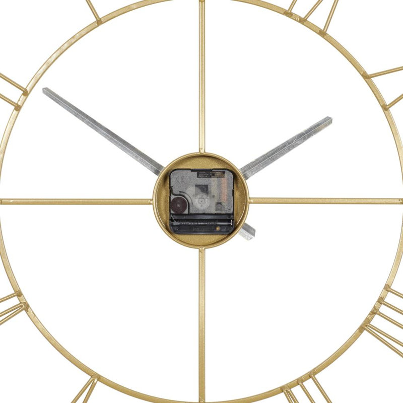 Horloge murale carrée Pom CosmoLiving par Cosmopolitan, Doré