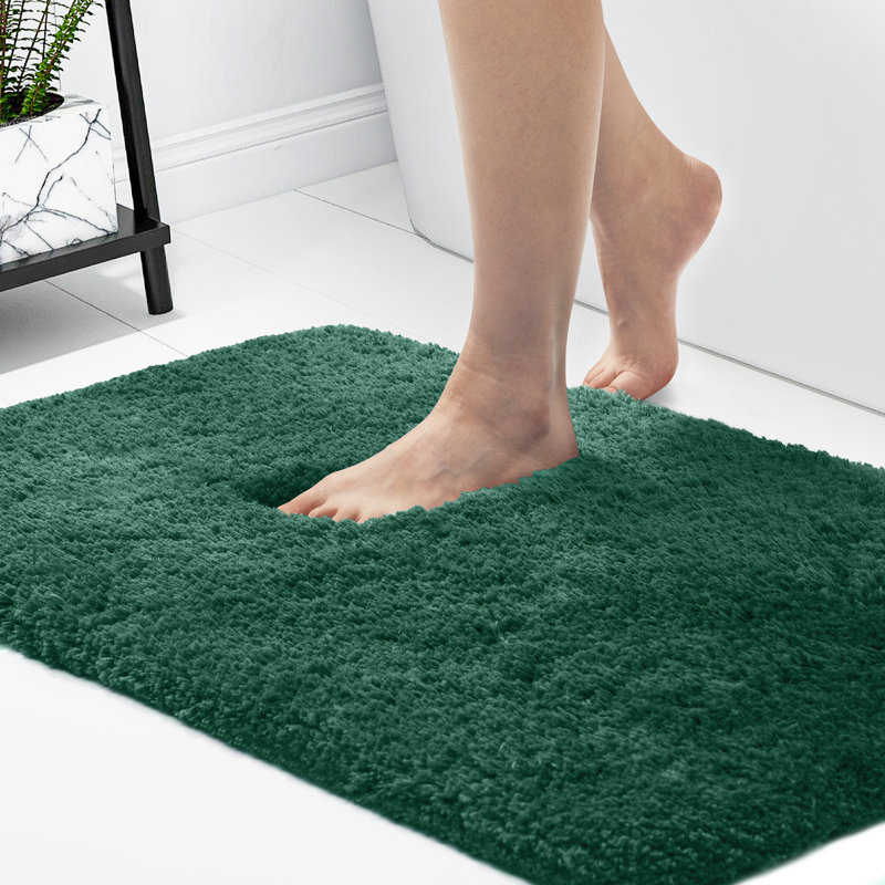 Mirrabooka Non-Slip Bath Rug, 20" W x 24" L, Green