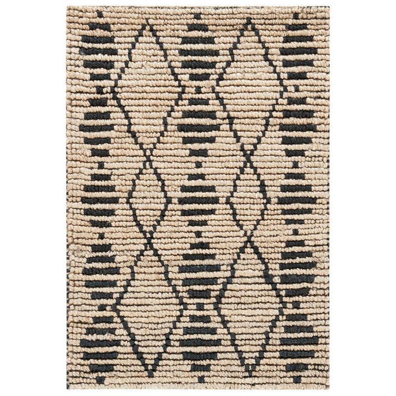 Geometric hand-woven jute rug Trotter, Rectangle 2 pi x 3 pi