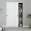 48"X80" Flat 5-Panel Smooth White Primed Molded Sliding Closet Doors With Installation Hardware Kit and Matte Black Finger Pull