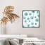 «Botanical Turquoise Teal Dandelions», reproduction d'art moderne sans cadre-1952219294