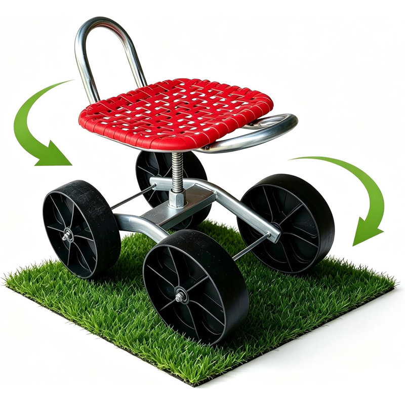 Rolling Garden Stool Seat with Wheels