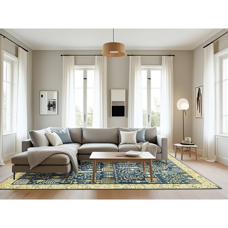Abstract Indoor Rug, Rectangle 8' x 10'