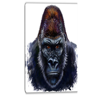 «Animal Gorilla Illustration Animal», reproduction d'art graphique