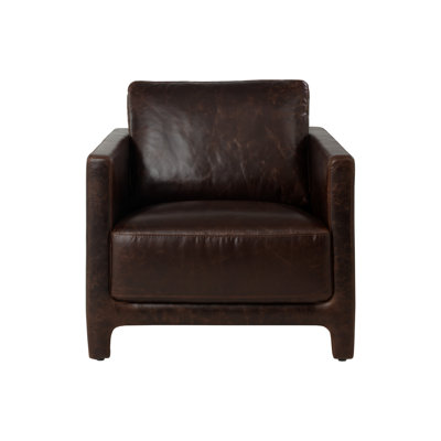 Fauteuil rembourré - brun