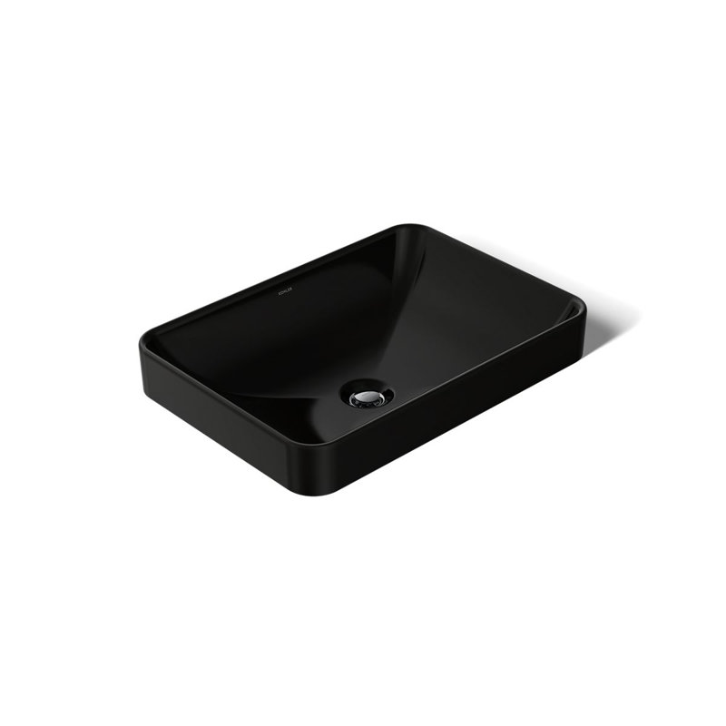 Lavabo de salle de bain vasque rectangulaire noir Vox