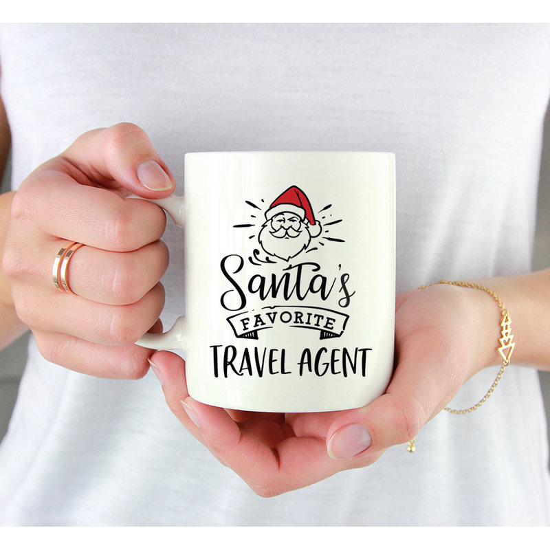 Grande tasse à café Tuileries, « Santa's Favorite Travel Agent »
