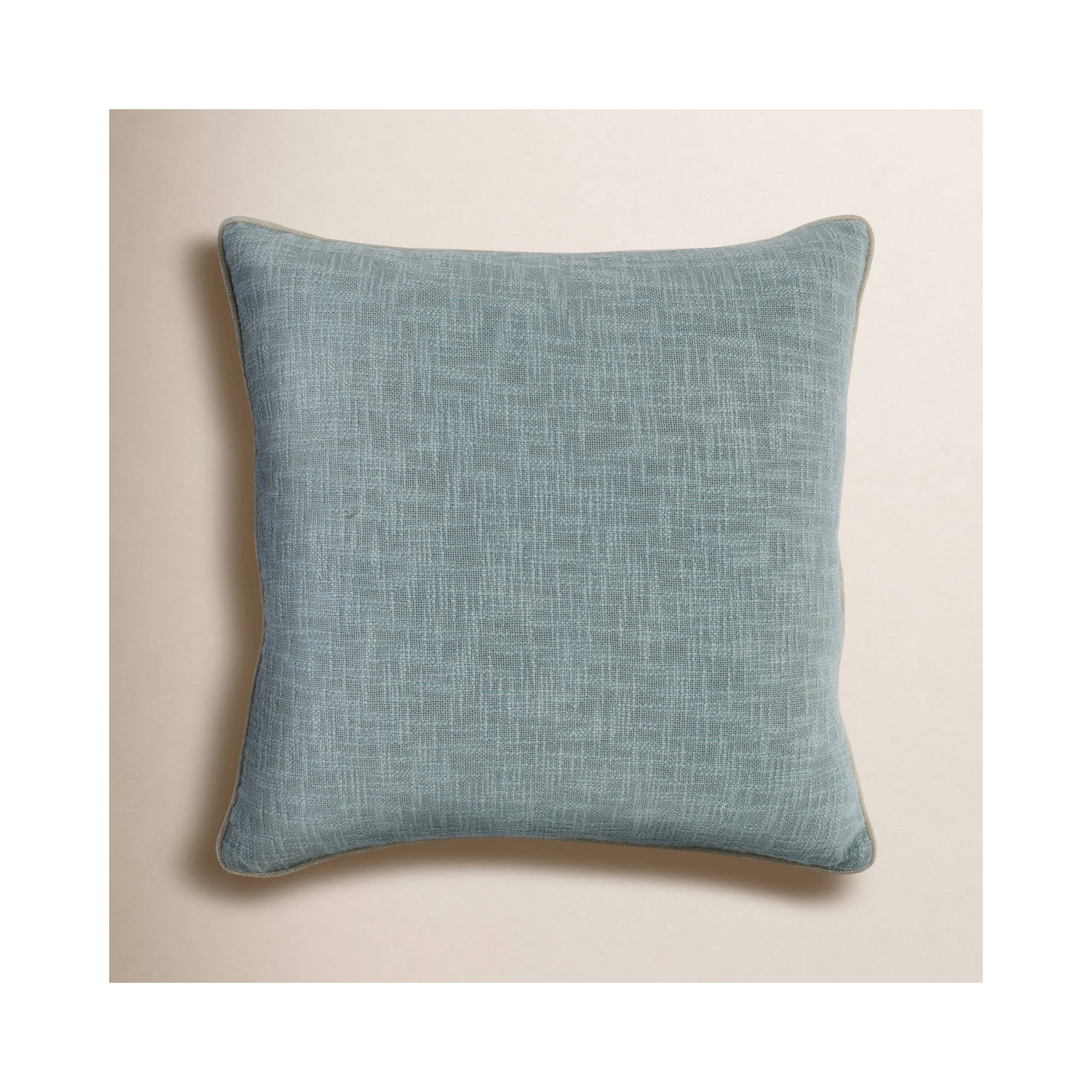 Fiora Cotton Throw Pillow, Cove Blue
