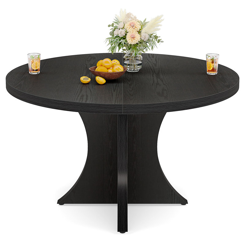 Daziyah Round Dining Table, Black