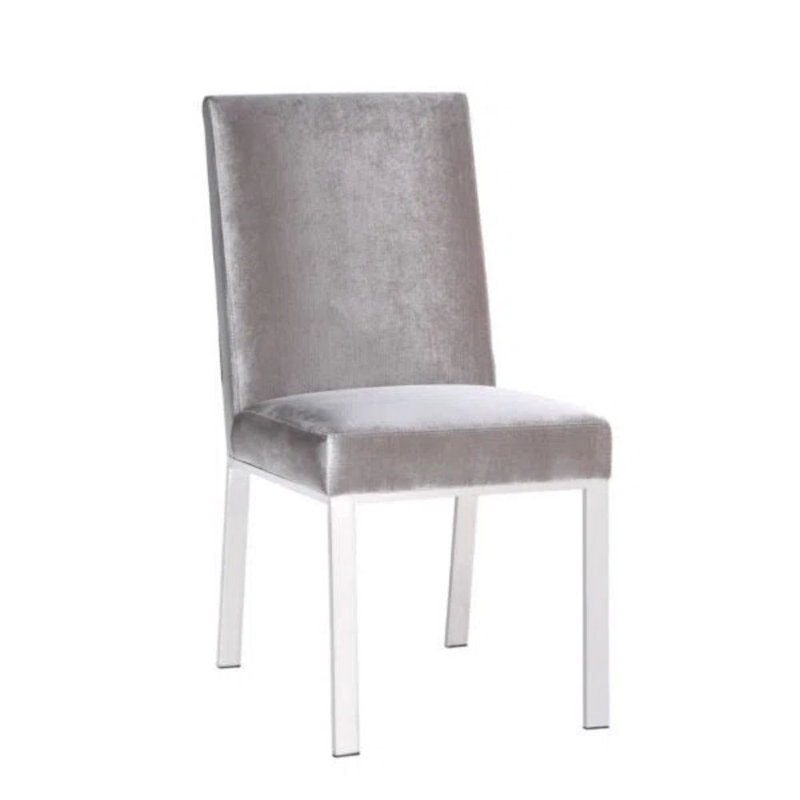 Chaise d'appoint rembourrée Kemper, Gris