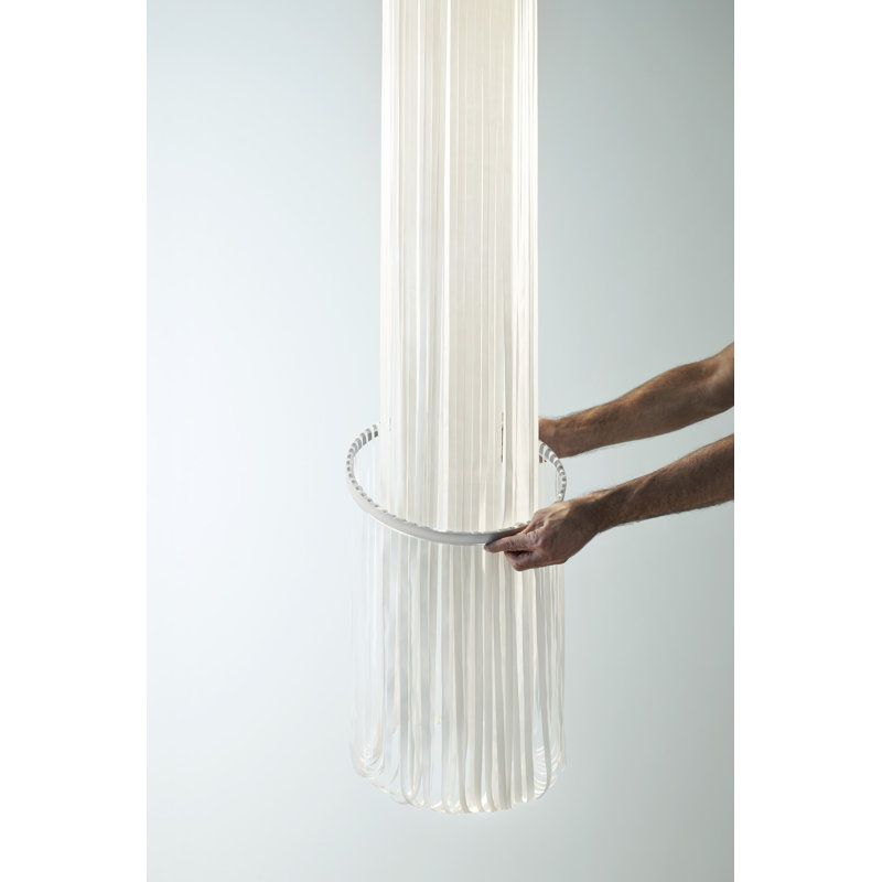 Solis Pendant, 24" H x 13" W x 13" D, White