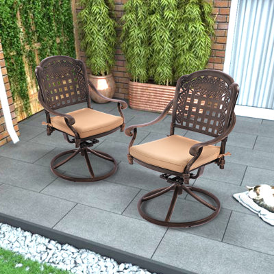 Spinella Premium All-Weather Wicker Outdoor Dining Armchair with Cushion