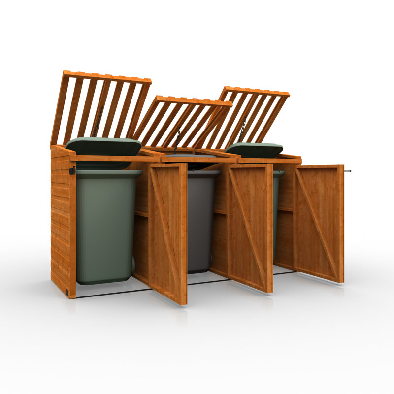 Tiger Wooden Triple Bin Store