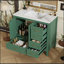 36"Solid Wood Frame Bathroom Vanity With 4 Drawers-1806196715
