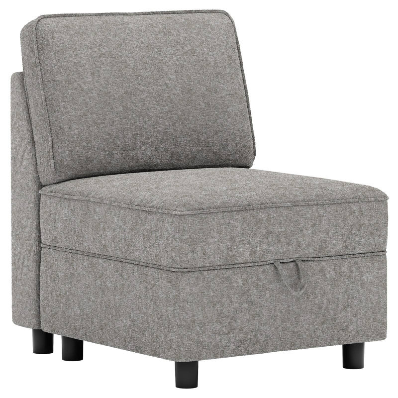 Module central de canapé pour canapé modulaire Tupelo, Mélange de polyester gris tourterelle