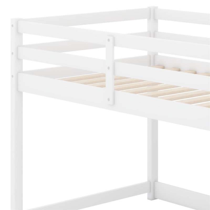 Felim Kids Twin Over Twin Bunk Bed, White