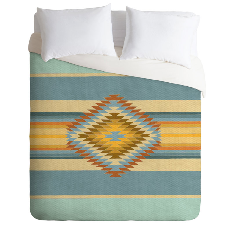 Ensemble de housse de couette Fiesta, Rétro, Housse de couette pour grand lit et 2 taies décor