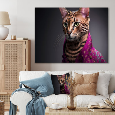 «Altha Stylish Cat in Fancy Fashion Design I», reproduction sur toile