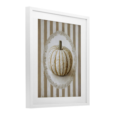 «Beige Stripes», reproduction sous verre encadrée par Arlington Prints