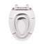 Siège de toilette allongé avec siège pour tout-petit intégré, siège de toilette familial en blanc brillant