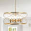 Lustre moderne / contemporain 5 lumières à géométrie polie