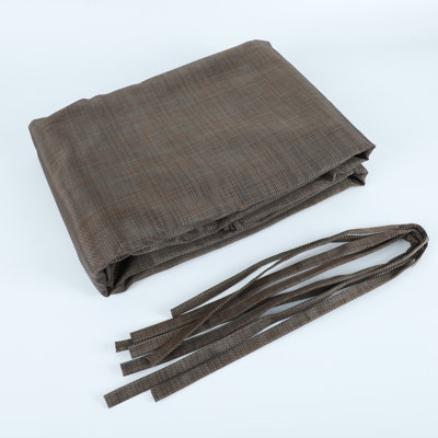 Pergola Sun Shade Cover Cloth Outdoor Patio Canopy HDPE Permeable With Grommets (13' X 7.7', Brown)