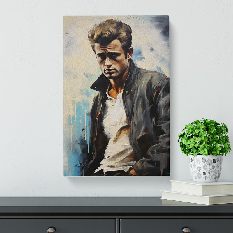 James Dean Hard Edge - Wrapped Canvas, 76cm H x 50cm W x 3cm D