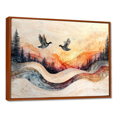 «Goose Animals Into A Winter Horizon III» - Décoration murale oie