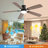 52 Inch Classics Ceiling Fan With Led Light 6 Speed Wind 5 Blades Remote Control DC Motor For Indoor-1917906036-1917906034