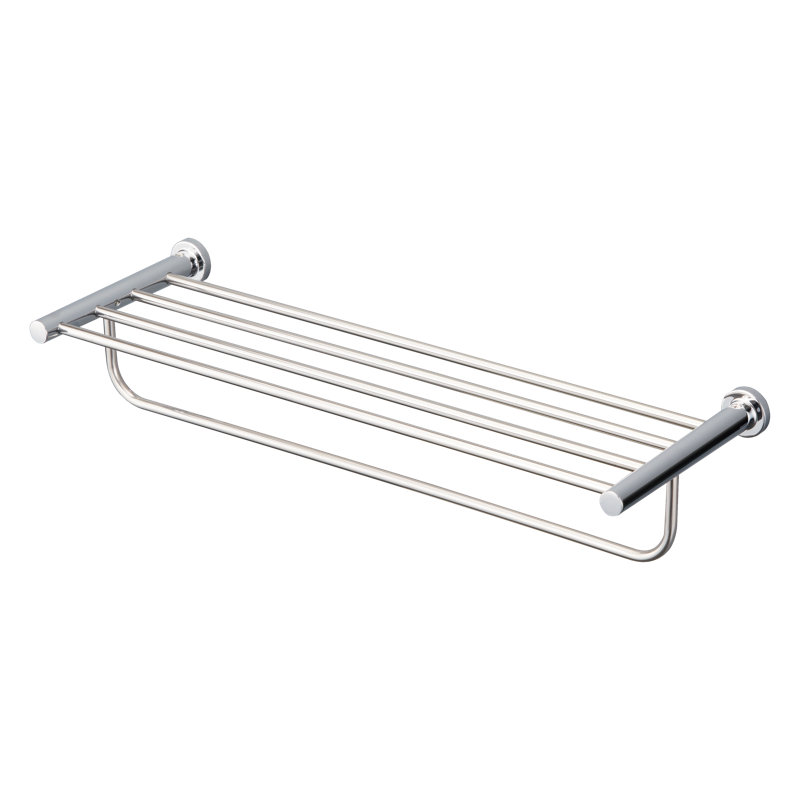 TOTO® L Series Round Towel Shelf with Hanging Bar, Polished Chrome
